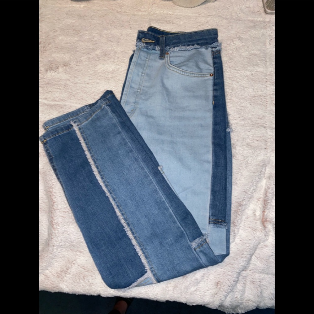 patchwork jeans - size 8